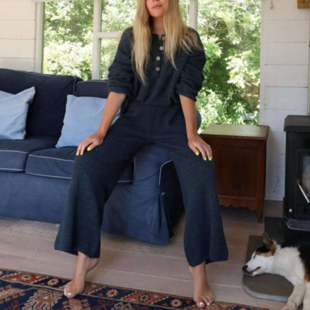NWT Free People Hailee Sweater Set - Navy
